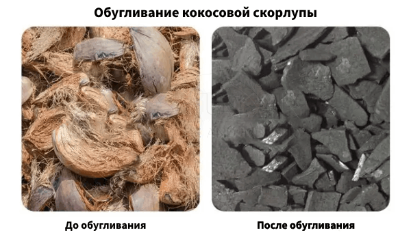 Обугливание-кокосовой-скорлупы
